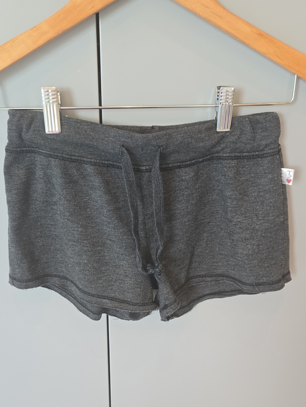 T2love Dark Gray Girls Stretch Lounge Shorts